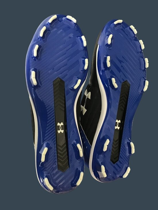 Under Armour Youth Baseball Cleats Size 11.5 Black & Blue Synthetic main image 11